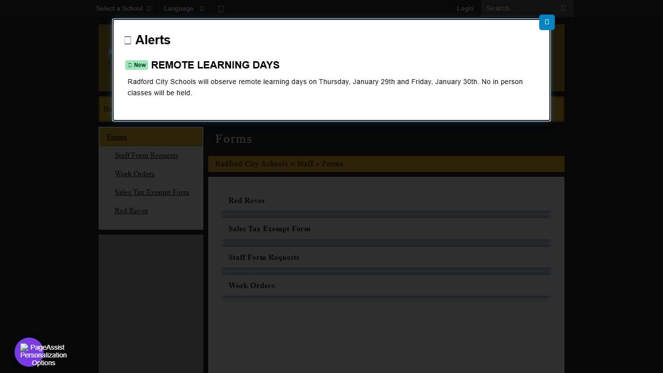 Forms - Radford City Schools